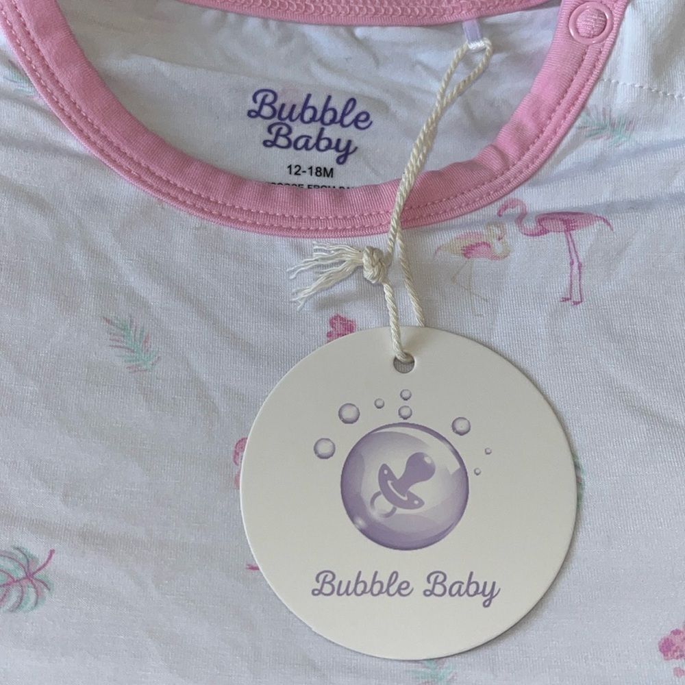 Bubble Baby Bamboo Long Sleeve Bubble in Flamingo 🦩
